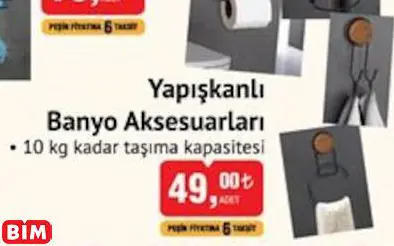 YAPIŞKANLI BANYO AKSESUARLARI